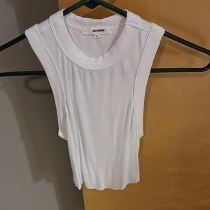 Joah Brown Classic White cropped Muscle Tee excellent condition! Sold out!
